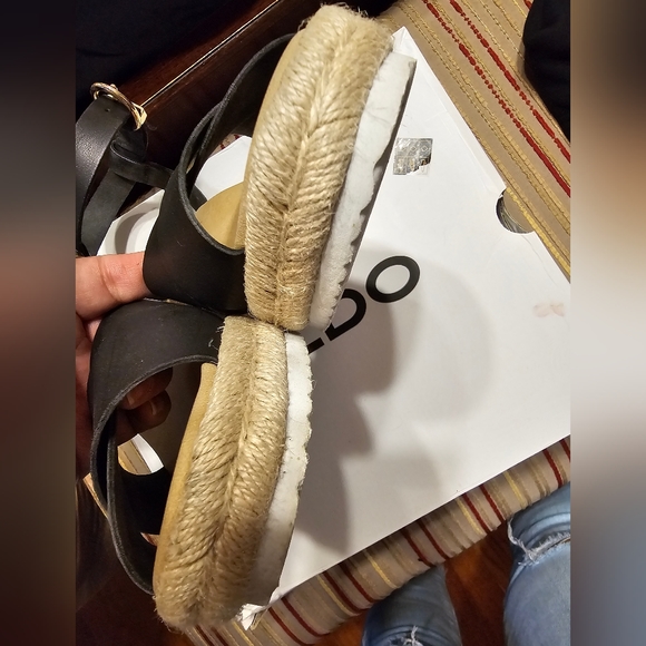 ALDO Size 8.5 Vilmaclya Wedge Sandals, black worn once. - Picture 6 of 9